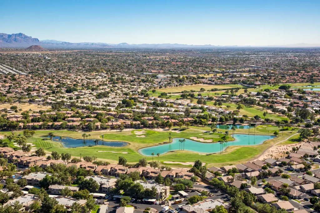 mesa arizona aerial Aerial view of Mesa, Arizona