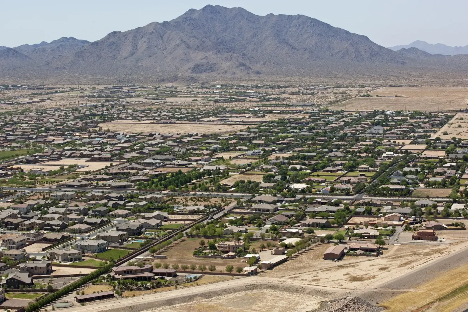 Aerial view of San Tan Valley, Arizona